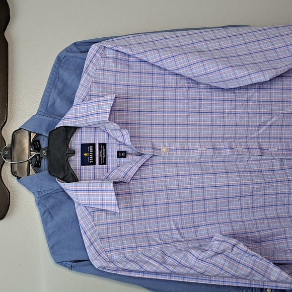 Nautica Blue and Stafford Purple Men's Button Down Dress Shirt Bundle - Picture 12 of 12